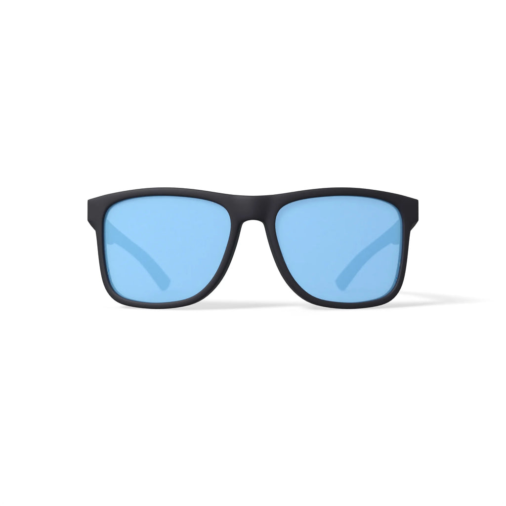 Men'S Rx'Able Sport Polarized Sunglasses, HSM3007P Peak, Matte Black/Blue, 56-17-135, with Case
